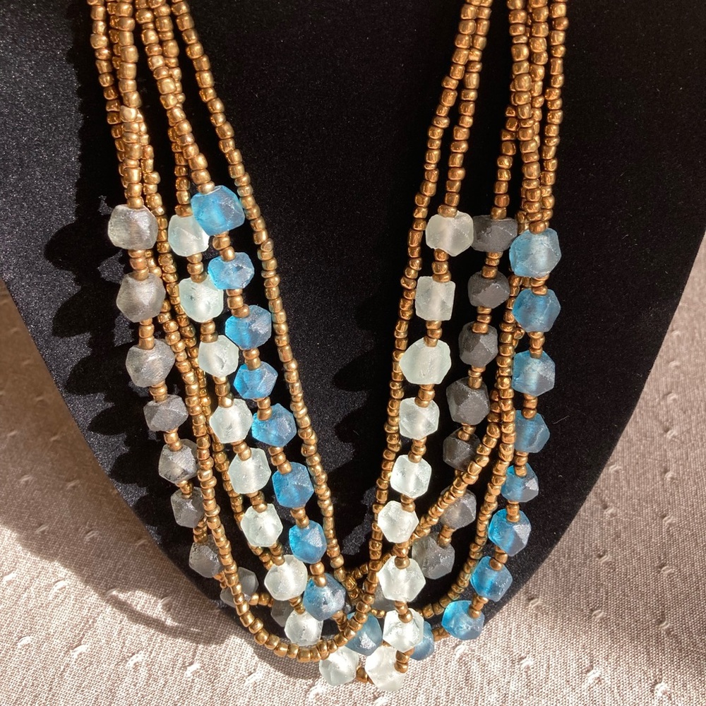 Necklace, multi strand.